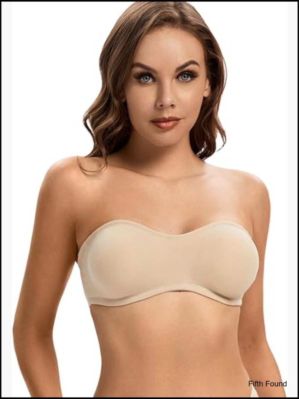 Strapless Bra Padded Non Slip Silicone Bandeau Bra Wireless Seamless